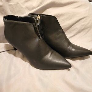 Black Leather Ankle Boots